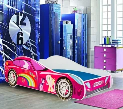 Lit d'enfant Pink Car 140x70 avec matelas>Kobi Discount