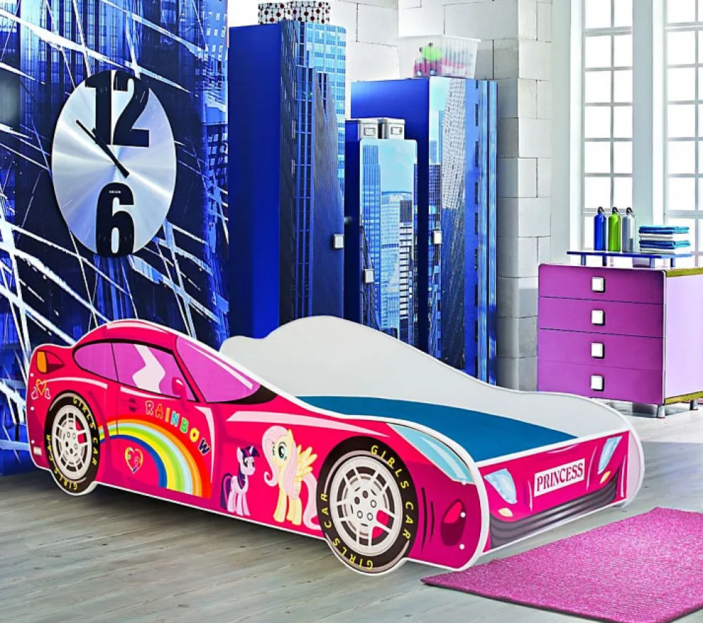 Lit d'enfant Pink Car 140x70 avec matelas>Kobi Discount