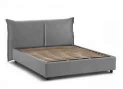 Lit double Akio, 100% Made in Italy, Ouverture frontale, avec matelas 160x190 cm inclus, Gris><noscript><img width=