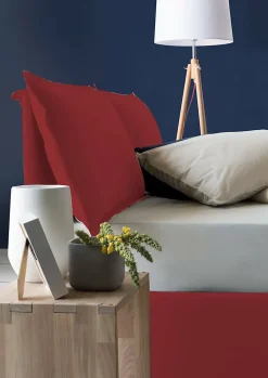 Talamo Italia Lit double Askari, Lit coffre en tissu, Ouverture frontale, Convient pour matelas 140x190 cm, 100% Made in Italy, Rouge* Lit Coffre