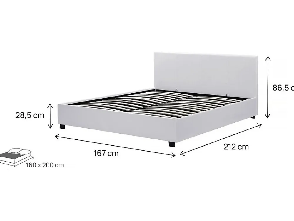 Lit double avec coffre "Carla">Habitat Et Jardin Online