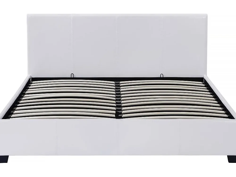 Habitat Et Jardin Lit double avec coffre "Carla" - 140 x 190 cm - Blanc* Lit Coffre
