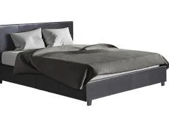 Lit double avec coffre "Carla" - 140 x 190 cm - Noir>Habitat Et Jardin Online