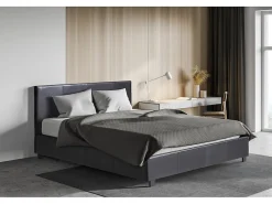 Lit double avec coffre "Carla" - 140 x 190 cm - Noir>Habitat Et Jardin Online