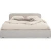 Lit double BELARTI 140 x 190 cm rembourré, revêtement en tissu - Gris clair>Idimex Hot