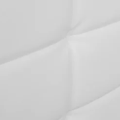 IDMarket Lit double CHARLOTTE avec tête de lit et sommier 140 x 190 cm PVC blanc* Lit Avec Rangement