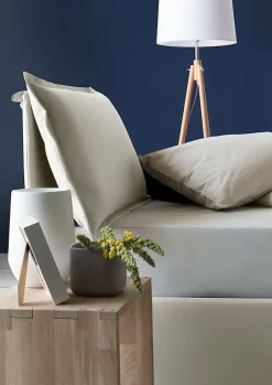 Talamo Italia Lit double Daalt, Lit coffre avec revêtement en tissu, Ouverture frontale, avec matelas 120x200 cm inclus, Beige* Lit Coffre