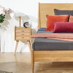 Robin des bois Lit double DALHIA Style scandinave en bois, 160 x 200* Lit Double