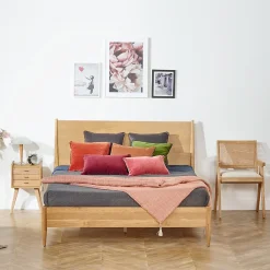 Robin des bois Lit double DALHIA Style scandinave en bois, 160 x 200* Lit Double