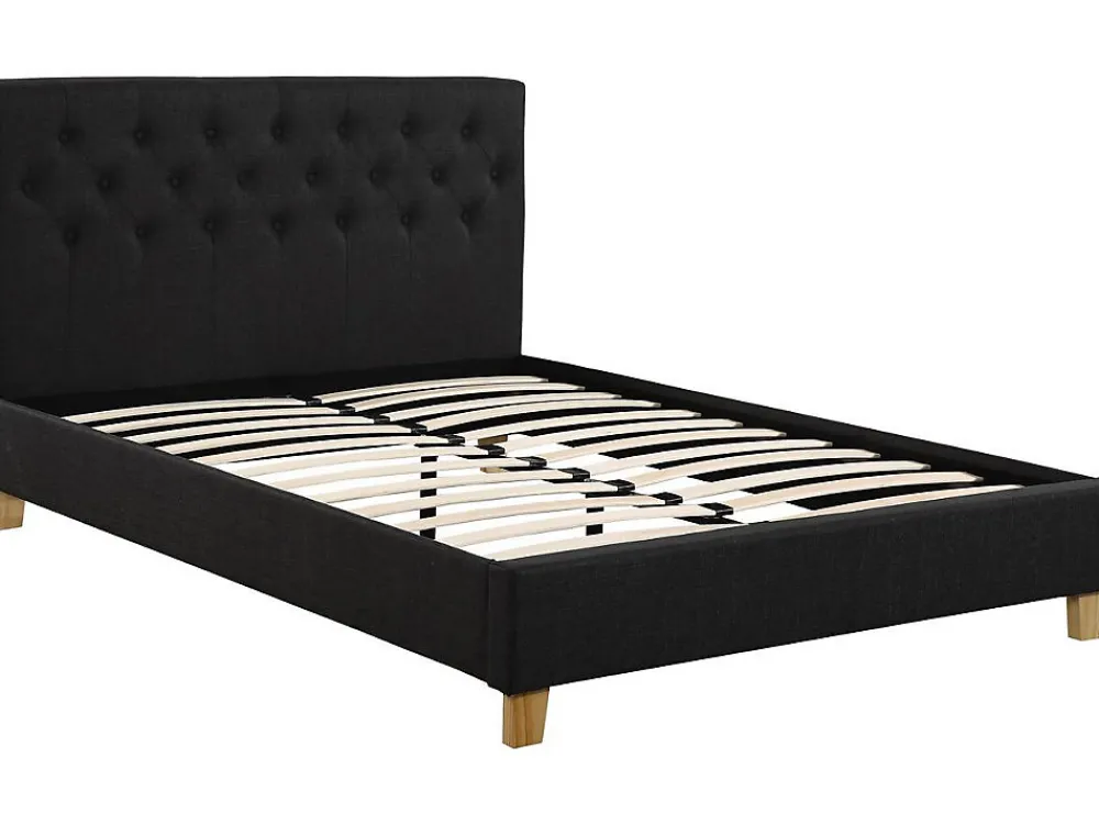 Lit double "Emmy" 140 x 190 cm Gris>Habitat Et Jardin Clearance