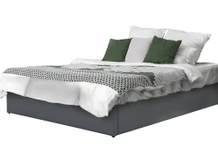 Lit double en PVC avec coffre "Ava" 140 x 190 cm Gris>Habitat Et Jardin New