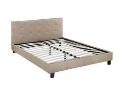 Habitat Et Jardin Lit double en pvc "Julia" 140 x 190 cm Taupe* Lit Double
