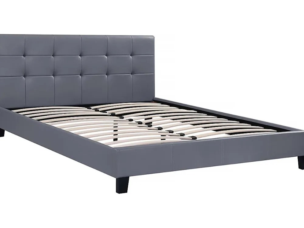 Habitat Et Jardin Lit double en pvc "Julia" - 140 x 190 cm - Gris* Lit Double