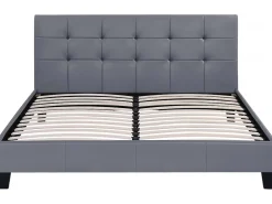 Habitat Et Jardin Lit double en pvc "Julia" - 140 x 190 cm - Gris* Lit Double
