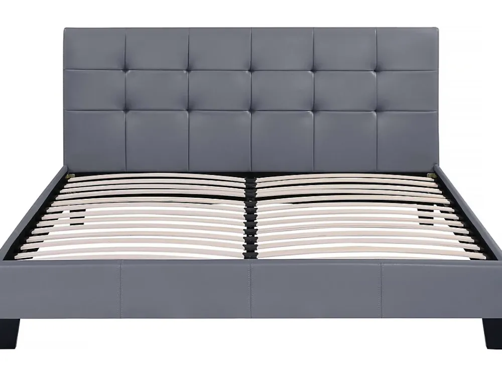 Habitat Et Jardin Lit double en pvc "Julia" - 140 x 190 cm - Gris* Lit Double