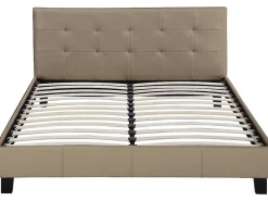 Lit double en pvc "Julia" - 160 x 200 - Taupe>Habitat Et Jardin Clearance