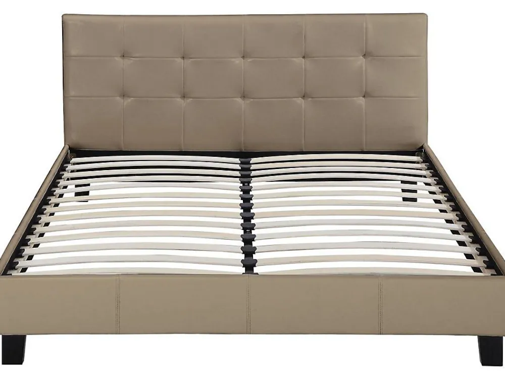Lit double en pvc "Julia" - 160 x 200 - Taupe>Habitat Et Jardin Clearance