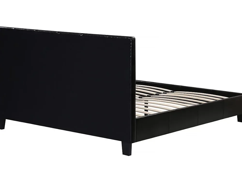 Habitat Et Jardin Lit double en pvc "Julia" 140 x 190 cm Noir* Lit Double