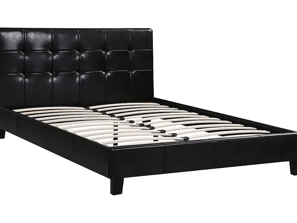 Habitat Et Jardin Lit double en pvc "Julia" 140 x 190 cm Noir* Lit Double