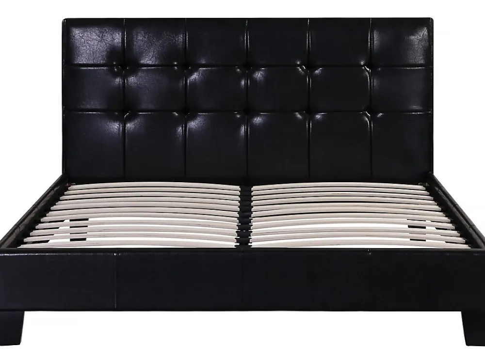 Habitat Et Jardin Lit double en pvc "Julia" 140 x 190 cm Noir* Lit Double