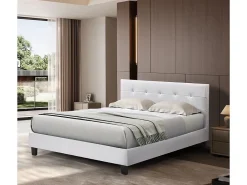 Habitat Et Jardin Lit double en pvc "Julia" 180 x 200 Blanc* Lit Coffre