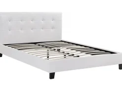 Habitat Et Jardin Lit double en pvc "Julia" - 140 x 190 cm - Blanc* Lit Double