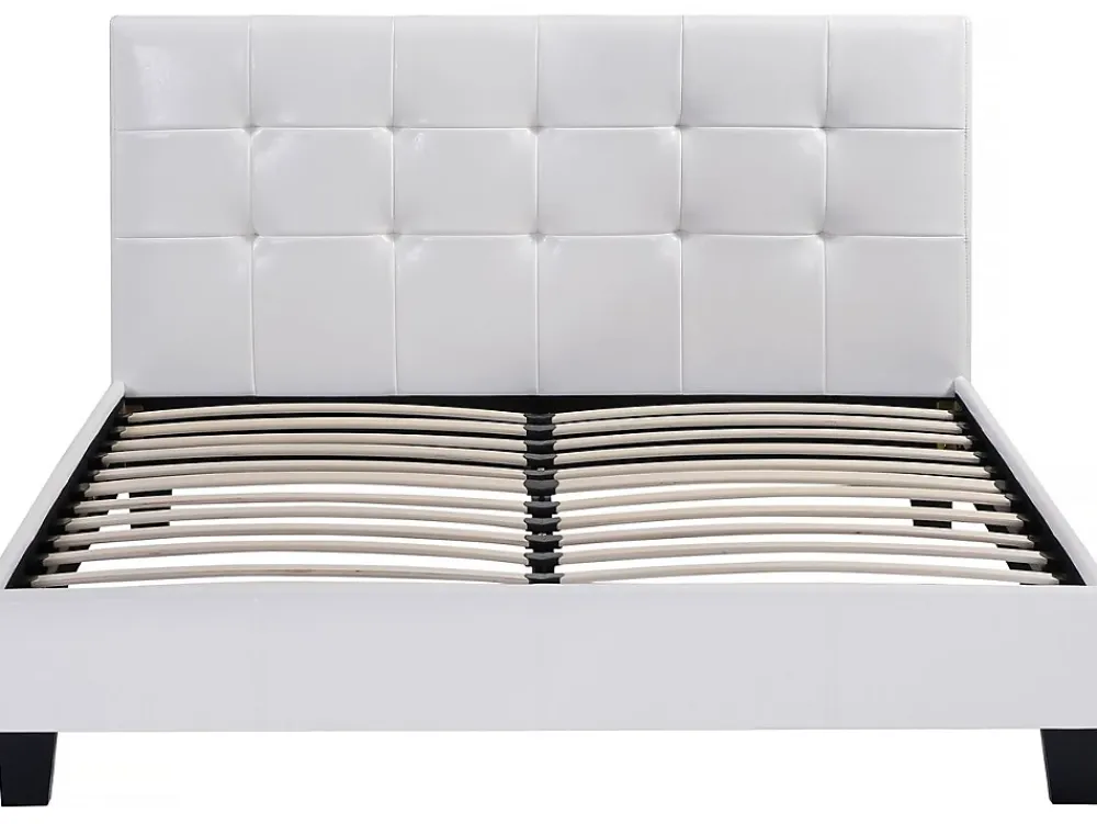Habitat Et Jardin Lit double en pvc "Julia" - 140 x 190 cm - Blanc* Lit Double