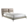 Lit double en similicuir vison avec tête de lit moderne et pieds en acier inoxydable>Angel Cerda Discount
