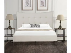Palozi Home Lit double en tissu capitonné