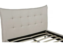 Lit double en tissu capitonné 