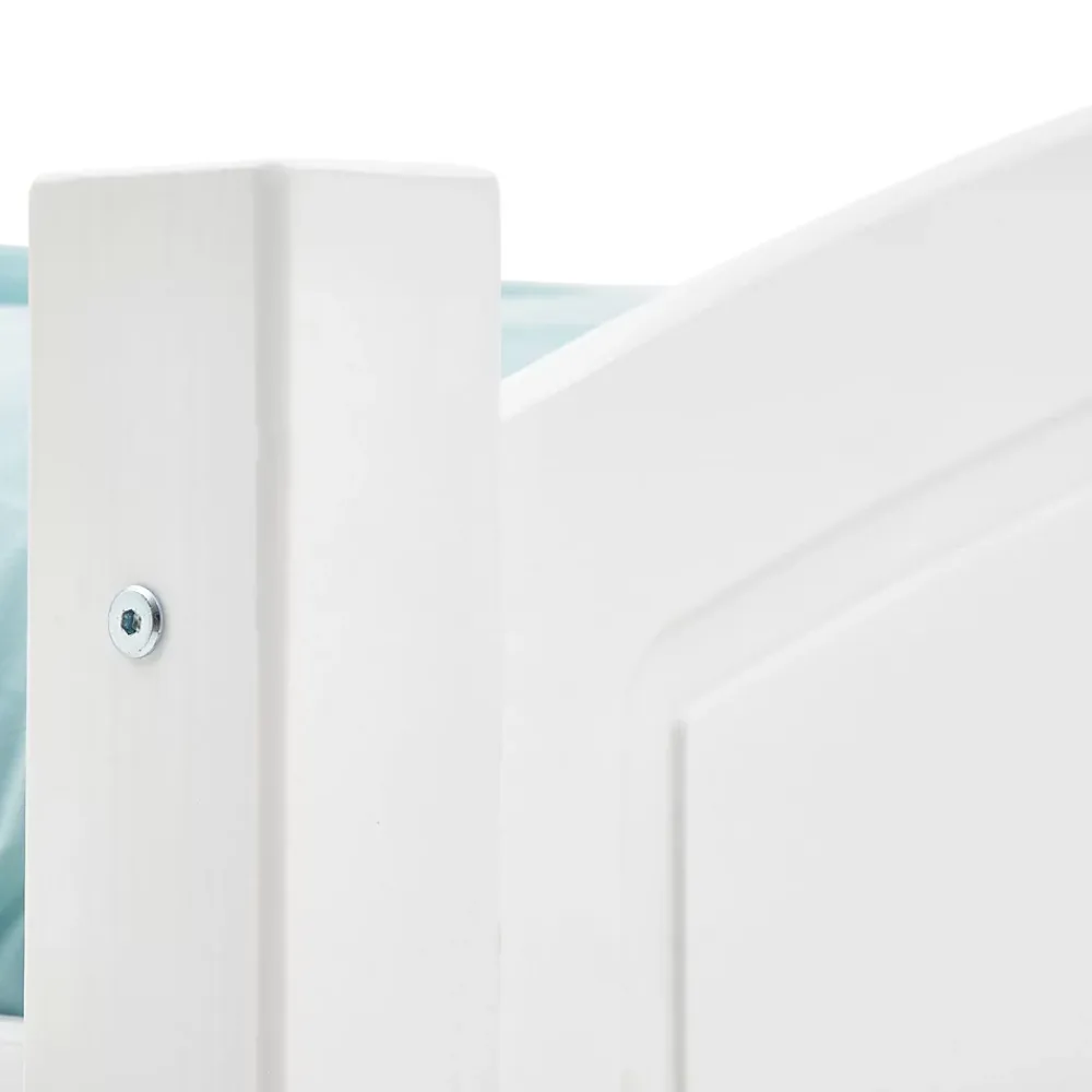 Idimex Lit double FLIMS, 140 x 190 cm en pin massif lasuré blanc* Lit Double