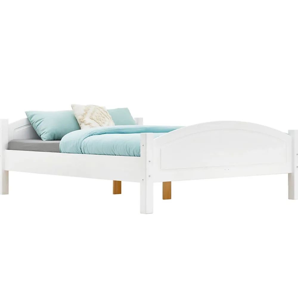 Idimex Lit double FLIMS, 140 x 190 cm en pin massif lasuré blanc* Lit Double