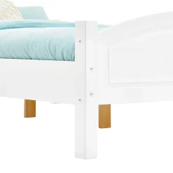 Idimex Lit double FLIMS, 140 x 190 cm en pin massif lasuré blanc* Lit Double