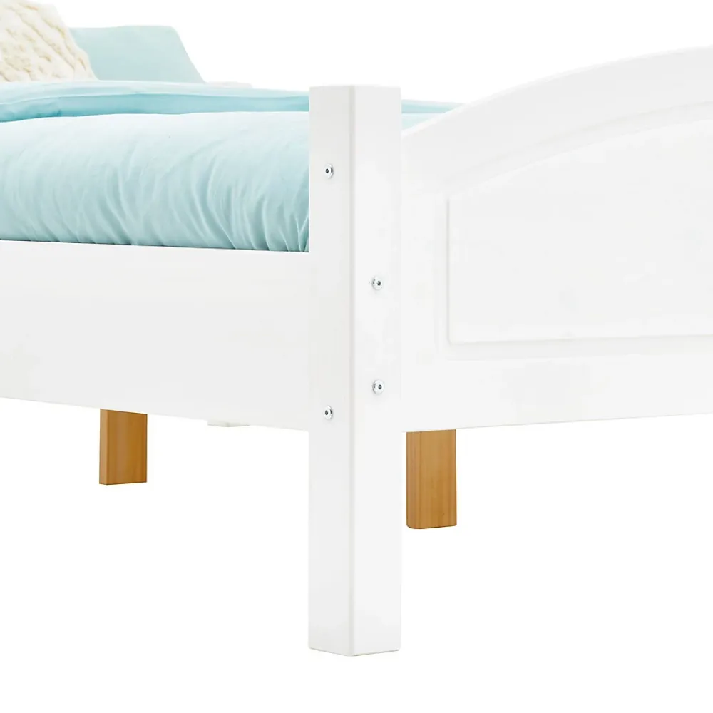 Idimex Lit double FLIMS, 140 x 190 cm en pin massif lasuré blanc* Lit Double