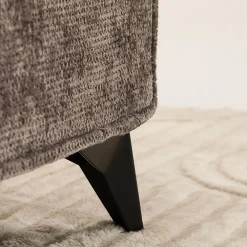 Idimex Lit double LEVERDA 140 x 190 cm, revêtement en tissu - Brun* Lit Double