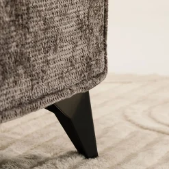 Lit double LEVERDA 140 x 190 cm, revêtement en tissu - Gris><noscript><img width=