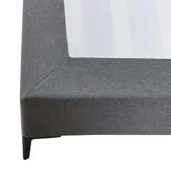 [En.Casa] Lit double Lilla 160 x 200 cm gris foncé en.casa* Lit Double