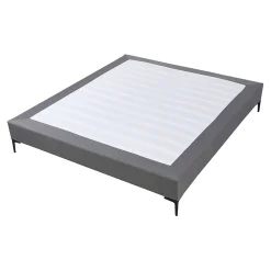 [En.Casa] Lit double Lilla 160 x 200 cm gris foncé en.casa* Lit Double