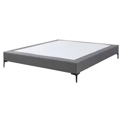 [En.Casa] Lit double Lilla 180 x 200 cm gris foncé en.casa* Lit Double