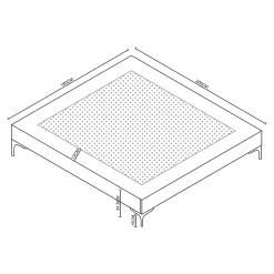 [En.Casa] Lit double Lilla 180 x 200 cm gris foncé en.casa* Lit Double