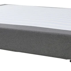 [En.Casa] Lit double Lilla 140 x 200 cm gris foncé en.casa* Lit Double