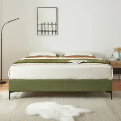 Lit double Lilla 160 x 200 cm vert en.casa>[En.Casa] New