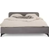 Lit double RAVELLO 140 x 190 cm, revêtement en tissu - Gris>Idimex Sale