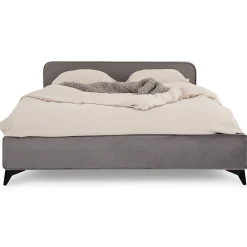 Lit double RAVELLO 140 x 190 cm, revêtement en tissu - Gris>Idimex Sale