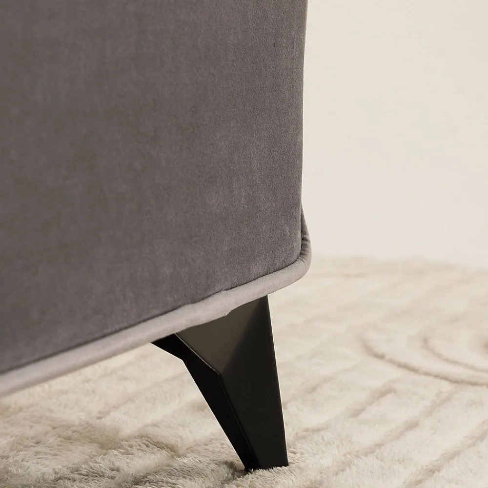 Lit double RAVELLO 140 x 190 cm, revêtement en tissu - Gris>Idimex Sale