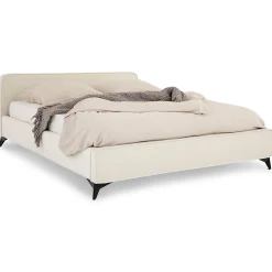 Lit double RAVELLO 140 x 190 cm, revêtement en tissu - Blanc crème><noscript><img width=