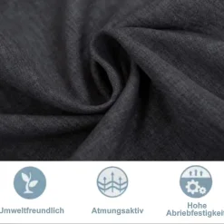 Lit Double Rembourré 140x200cm, Cadre de lit avec LED et Prise USB, sommier à Lattes, Gris><noscript><img width=