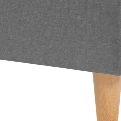 IDMarket Lit double scandinave BALTA avec tête de lit et sommier 160 x 200 cm tissu gris clair* Lit Avec Rangement