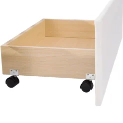Okwish Lit Double 140x200 cm - avec 4 Tiroirs, Lit Confortable en Velours, Tête de Lit capitonnée, Sans Matelas, Beige* Lit Double