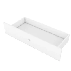 Okwish Lit Double 180x200 cm - Lit Adulte avec 4 Tiroirs et Tête Multifonctionnelle - Bois de Pin et MDF - Blanc - Sans Matelas* Lit Double